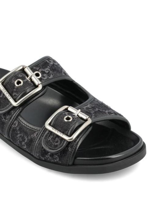 26SS 구찌 버클 슬라이드 샌들 831830 FAFPY Black - GUCCI