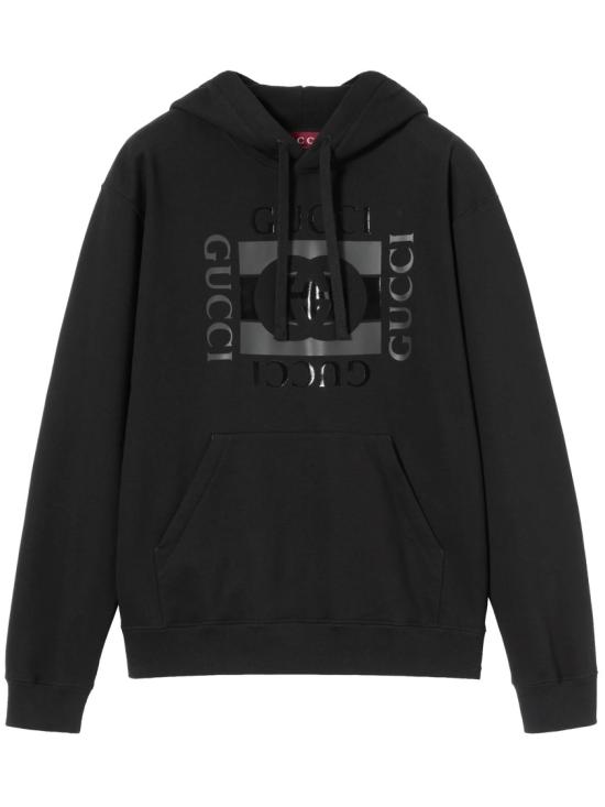 26SS 구찌 프린트 디테일 코튼 저지 스웨트셔츠 855976 XJHNH Black