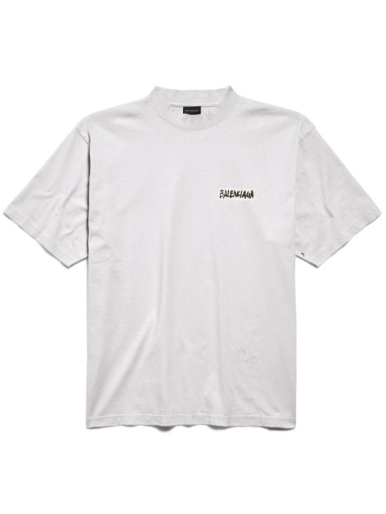 26SS 발렌시아가 마스킹 테이프 티셔츠 미디움 핏 764235 TTVL6 White