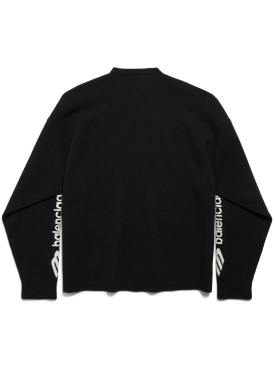 26SS 발렌시아가 3B 스포츠 아이콘 스키 크루넥 857094 T1769 Black - BALENCIAGA