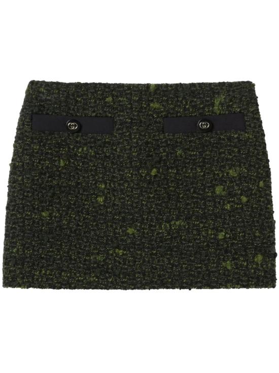 26SS 구찌 울 부클레 스커트 853017 ZAUCL Black