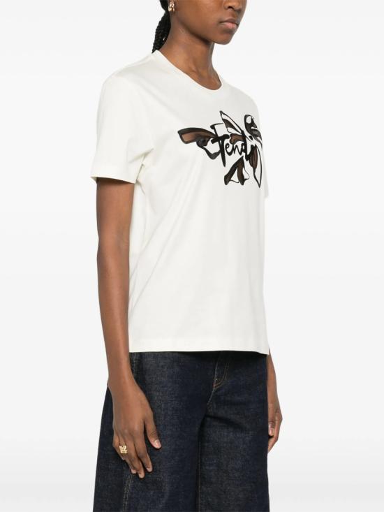 26SS 펜디 반팔 티셔츠 FS7254 AW8Q White - FENDI