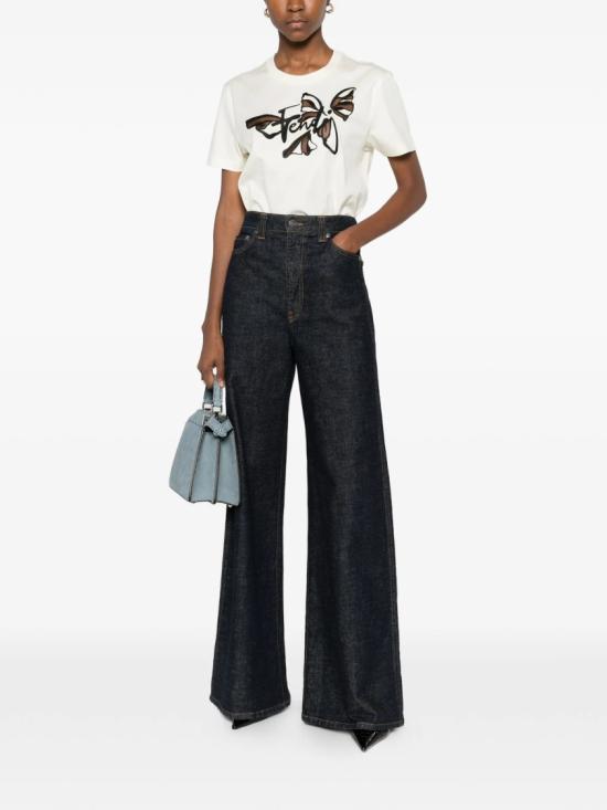 26SS 펜디 반팔 티셔츠 FS7254 AW8Q White - FENDI
