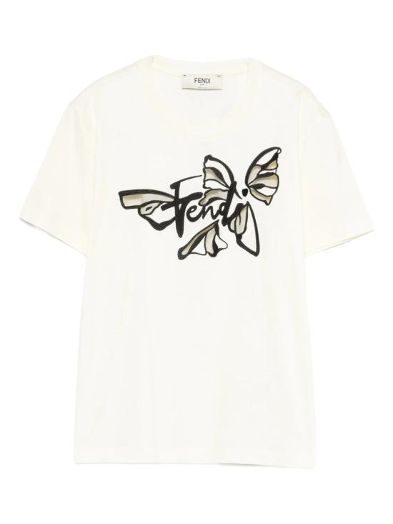26SS 펜디 반팔 티셔츠 FS7254 AW8Q White