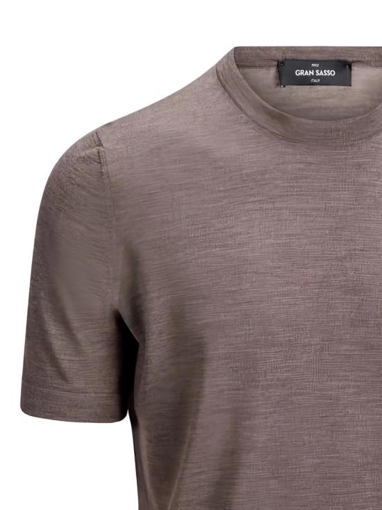 26SS 그랑싸쏘 반팔 티셔츠 43168 16420 Grey - GRAN SASSO