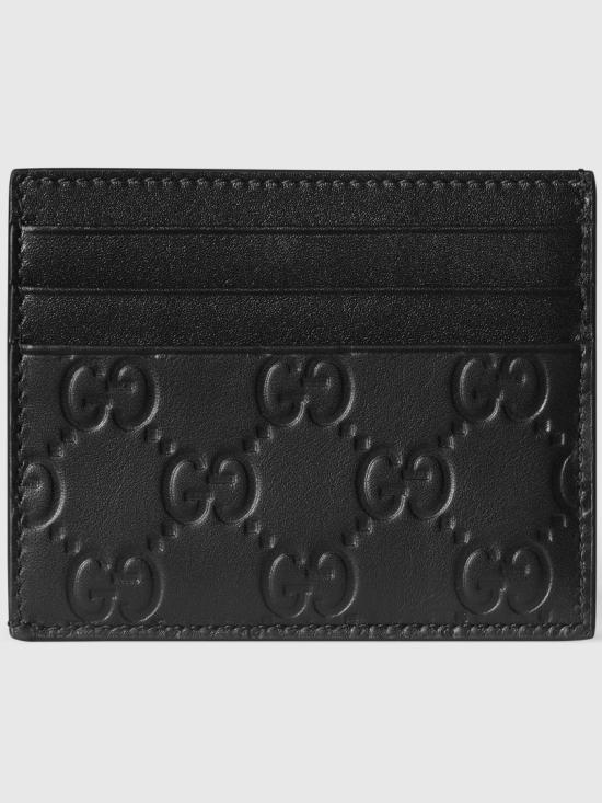 26SS 구찌 GG 엠블럼 카드 케이스 850187 AAFDV Black - GUCCI