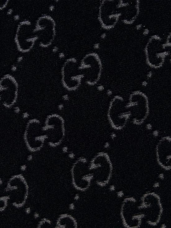 26SS 구찌 스트레치 GG 벨벳 데보레 셔츠 860674 ZAUS4 Black - GUCCI