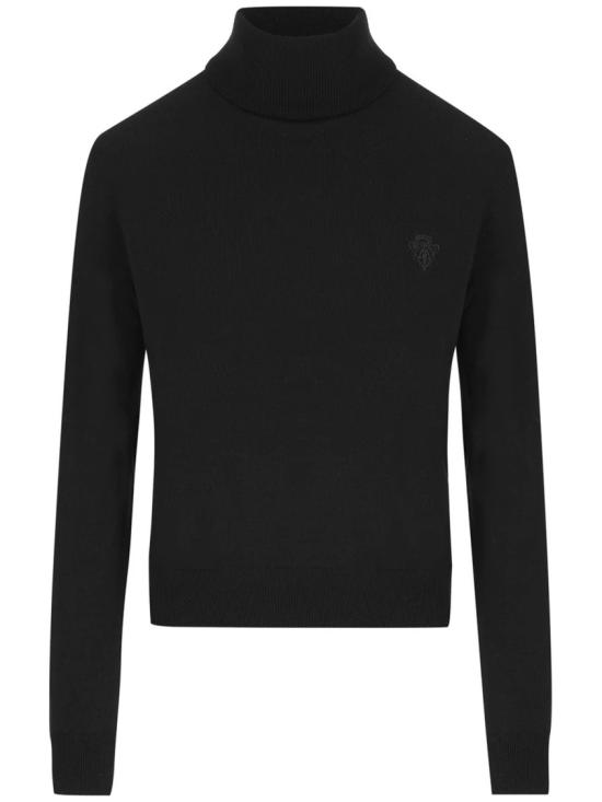 26SS 구찌 자수 울 니트 터틀넥 860442 XKFG7 Black
