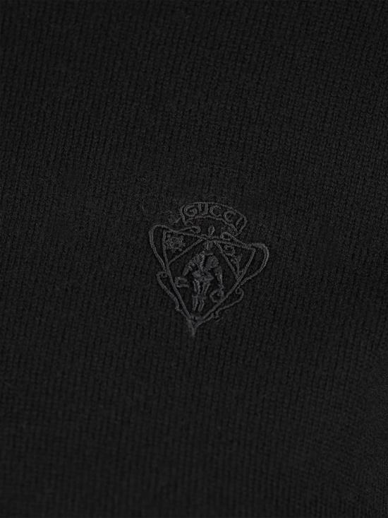 26SS 구찌 자수 울 니트 터틀넥 860442 XKFG7 Black - GUCCI