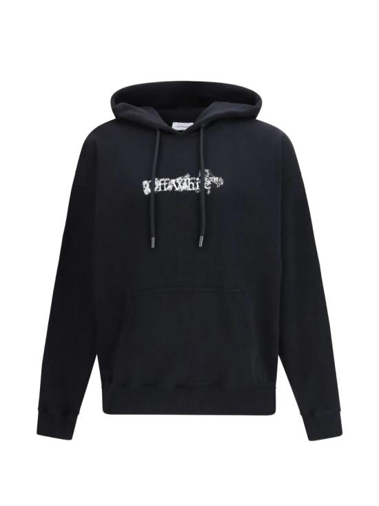 26SS 오프화이트 후드 티셔츠 44MBB085S26F00H001 Black