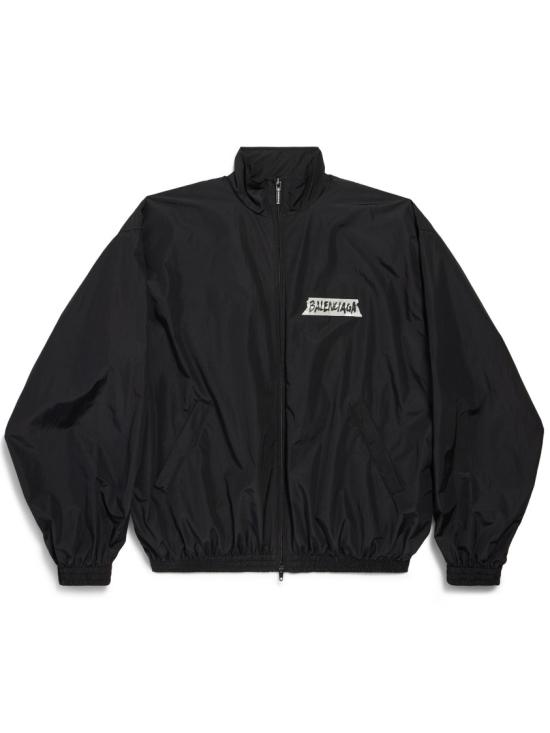26SS 발렌시아가 마스킹 테이프 미디엄 핏 트랙수트 재킷 857713 TPQ38 Black