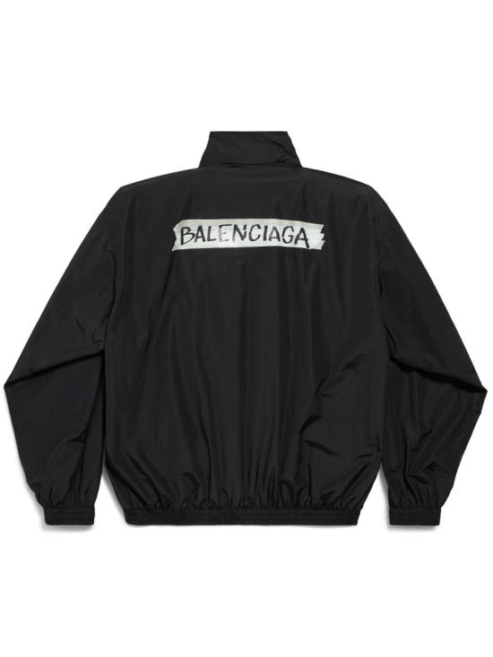 26SS 발렌시아가 마스킹 테이프 미디엄 핏 트랙수트 재킷 857713 TPQ38 Black - BALENCIAGA