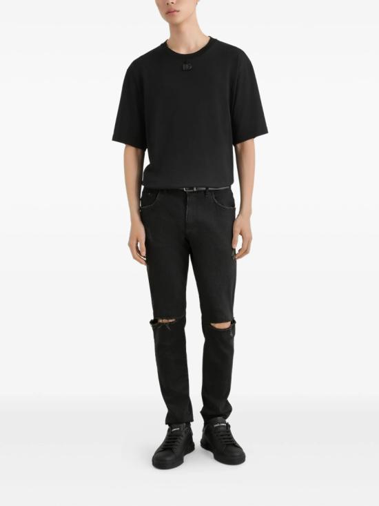 26SS 돌체앤가바나 DG 패치 코튼 티셔츠 G8PN9Z G7PXS Black - DOLCE & GABBANA