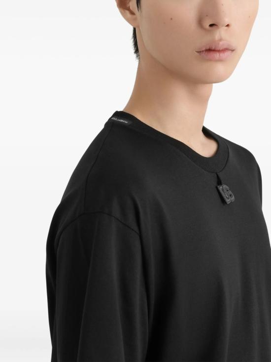 26SS 돌체앤가바나 DG 패치 코튼 티셔츠 G8PN9Z G7PXS Black - DOLCE & GABBANA
