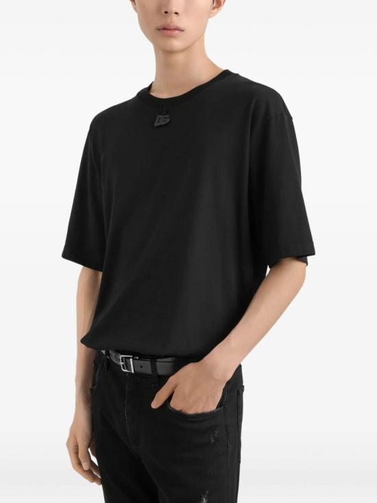 26SS 돌체앤가바나 DG 패치 코튼 티셔츠 G8PN9Z G7PXS Black - DOLCE & GABBANA