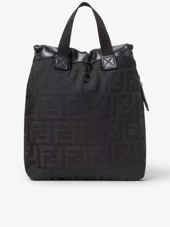 26SS 펜디 플럭스 레더 FF 나일론 크로스백 7VA673 AVC6 Black - FENDI