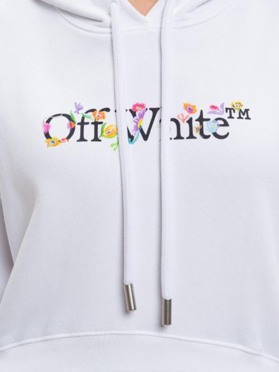 26SS 오프화이트 후드 티셔츠 2BB056S26FLE001 White - OFF WHITE