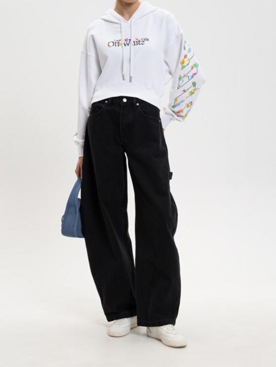 26SS 오프화이트 후드 티셔츠 2BB056S26FLE001 White - OFF WHITE