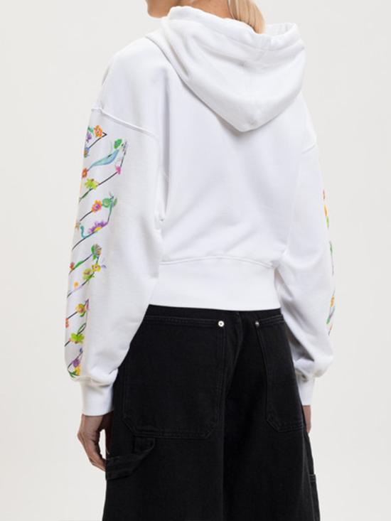 26SS 오프화이트 후드 티셔츠 2BB056S26FLE001 White - OFF WHITE
