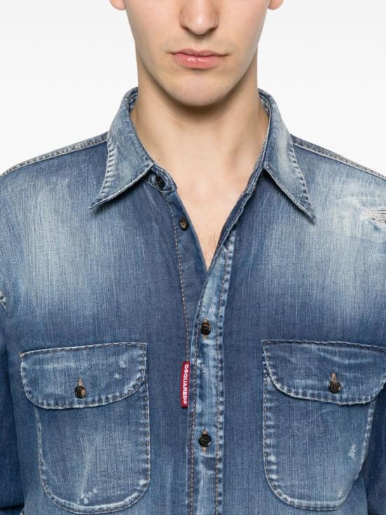 26SS 디스퀘어드2 데님 셔츠 S71DM0834S30341470 BLUE DOM - DSQUARED2