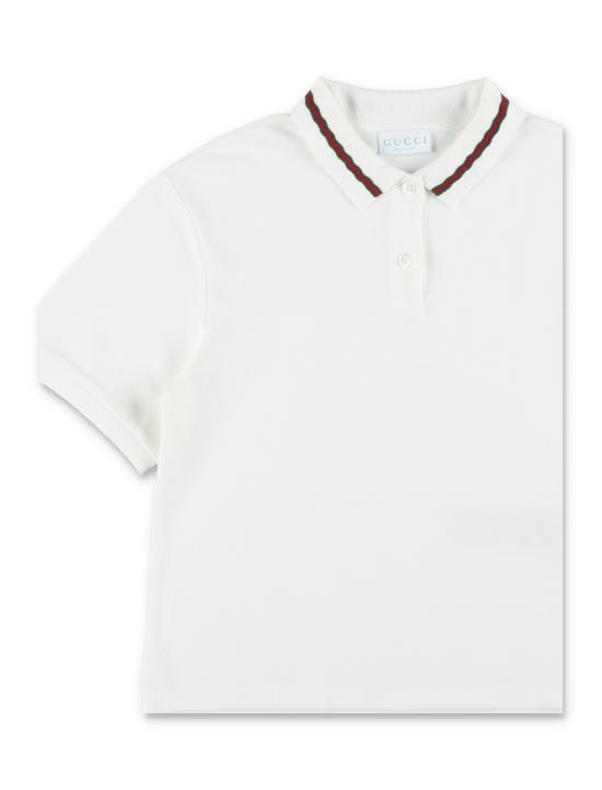 26SS [키즈] 구찌 폴로 셔츠 852834XJHRS 9024 NEW WHITE - GUCCI