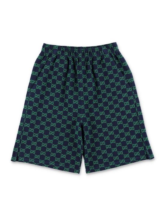 26SS [키즈] 구찌 쇼츠/버뮤다 849680XJHA9 4085 NAVY GREEN