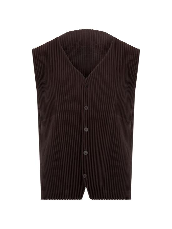 26SS 옴므 플리세 이세이 미야케 니트 베스트 HP66JE157 18 BLACK