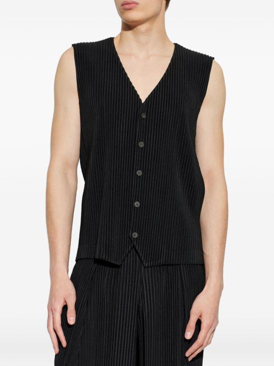 26SS 옴므 플리세 이세이 미야케 니트 베스트 HP67JE511 15 BLACK - HOMME PLISSE' ISSEY MIYAKE