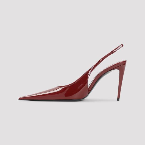 26FW 생로랑 게르망트 슬링백 펌프스 페이턴트 레더 870505 1TVAN 6206 LUST RED - SAINT LAURENT