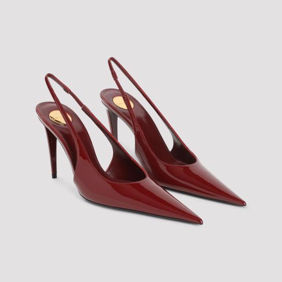 26FW 생로랑 게르망트 슬링백 펌프스 페이턴트 레더 870505 1TVAN 6206 LUST RED - SAINT LAURENT
