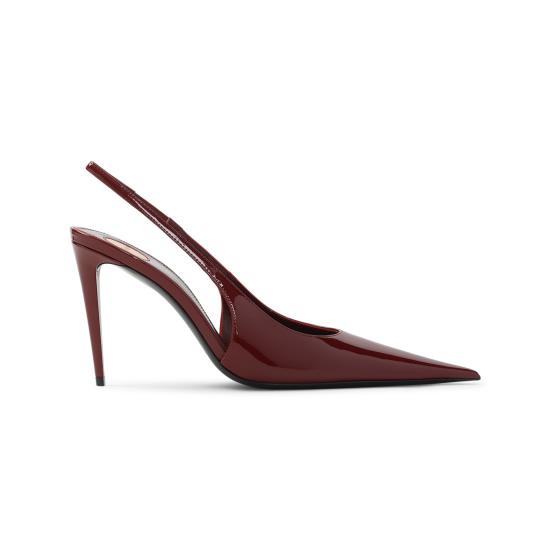 26FW 생로랑 게르망트 슬링백 펌프스 페이턴트 레더 870505 1TVAN 6206 LUST RED - SAINT LAURENT
