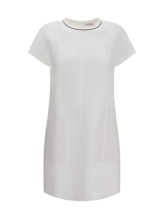 26SS 브루넬로 쿠치넬리 숏 원피스 MH126AFR72 C600 WHITE