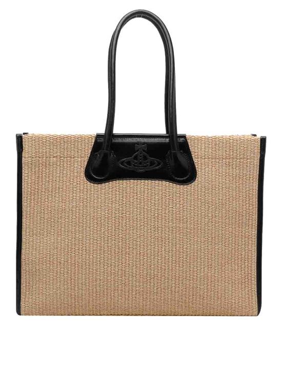 26SS 비비안웨스트우드 엠보싱 오르브 로고 토트백 4D01000LUW01D0B402 Beige
