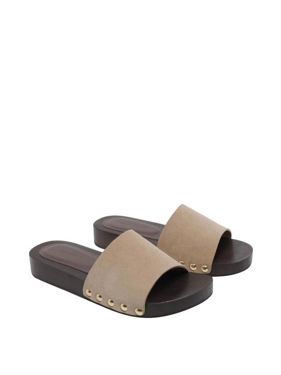 26SS 엔젤 알라르콘 뮬/슬리퍼 26098WD2SUEDEGRANO Beige - ANGEL ALARCON