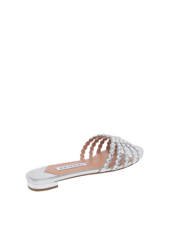 26SS 아쿠아주라 플랫 슈즈 TQLFLAS3NPLCCC Silver - AQUAZZURA
