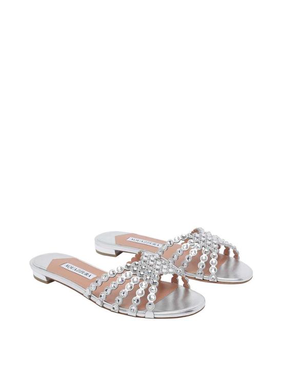 26SS 아쿠아주라 플랫 슈즈 TQLFLAS3NPLCCC Silver - AQUAZZURA