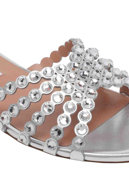 26SS 아쿠아주라 플랫 슈즈 TQLFLAS3NPLCCC Silver - AQUAZZURA