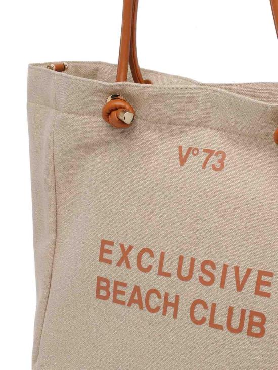 26SS 브이73 토트백 73BS9QM01NATURALECUOIO Beige - V73