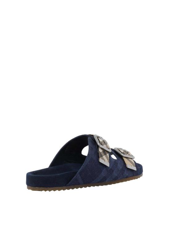 26SS 버버리 체크 데님 어친 샌들 8122996 - BURBERRY