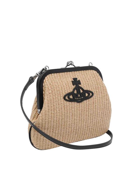 26SS 비비안웨스트우드 레더 스트랩 플랩 클러치 파우치 4B01001GWW01D0B402 Beige - VIVIENNE WESTWOOD