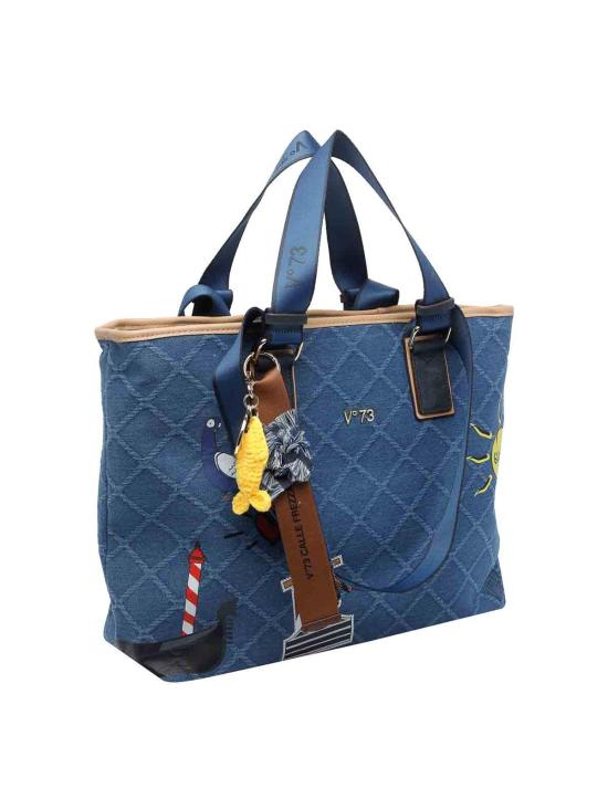 26SS 브이73 토트백 73BS9TZ01DDENIMNATURALE Blue - V73
