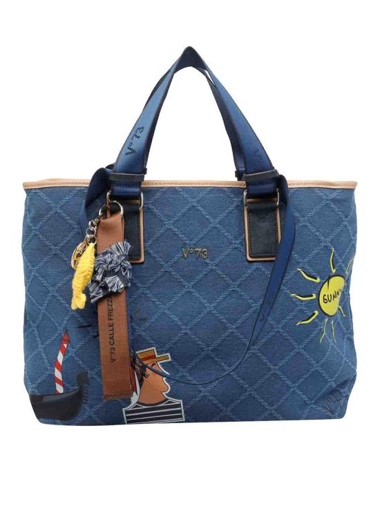 26SS 브이73 토트백 73BS9TZ01DDENIMNATURALE Blue