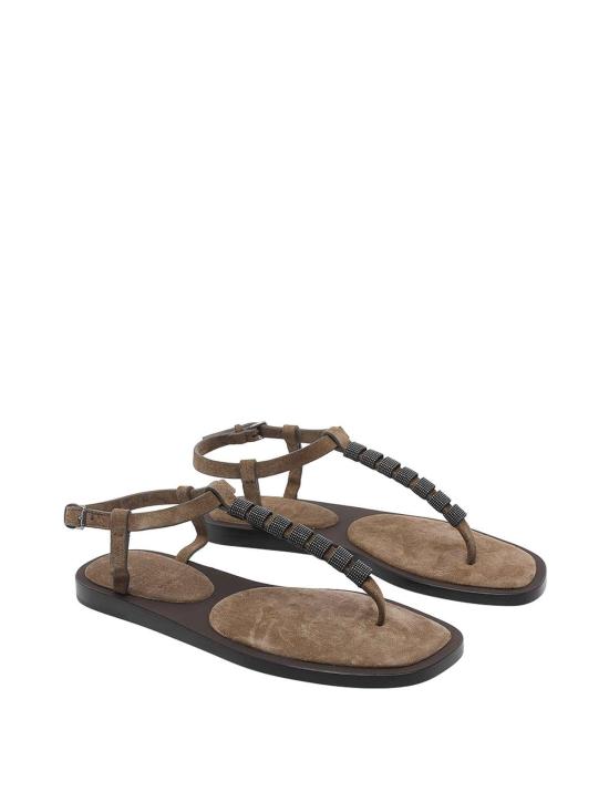 26SS 브루넬로 쿠치넬리 샌들 MZSFC3151C8921 Brown - BRUNELLO CUCINELLI