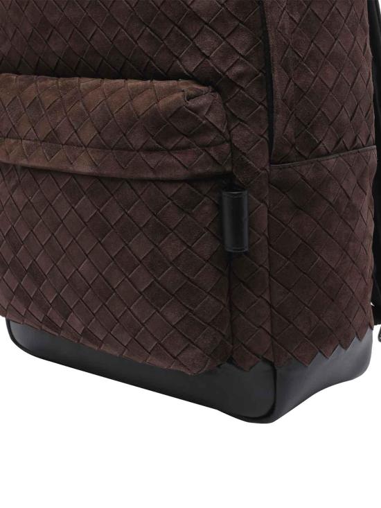 26FW 보테가베네타 인트레치아토 스웨이드 백팩 828117V1QEC2609 Brown - BOTTEGA VENETA