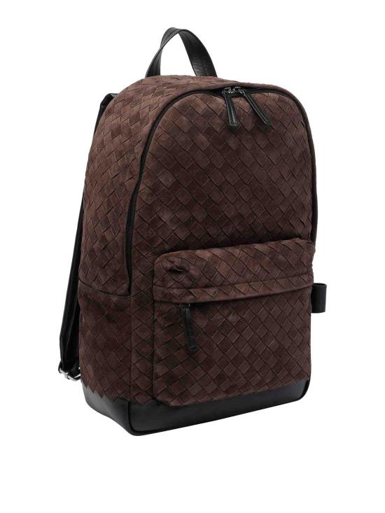 26FW 보테가베네타 인트레치아토 스웨이드 백팩 828117V1QEC2609 Brown - BOTTEGA VENETA