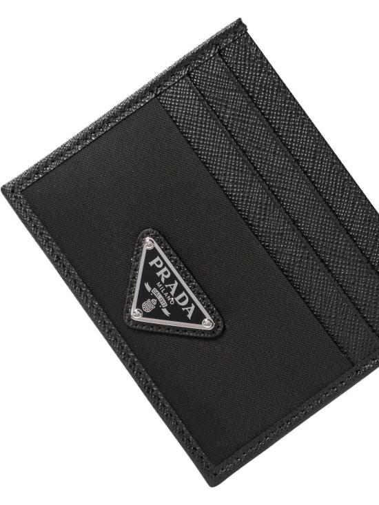 26FW 프라다 리나일론 사피아노 레더 카드 홀더 2MC0252DMHF0002 Black - PRADA