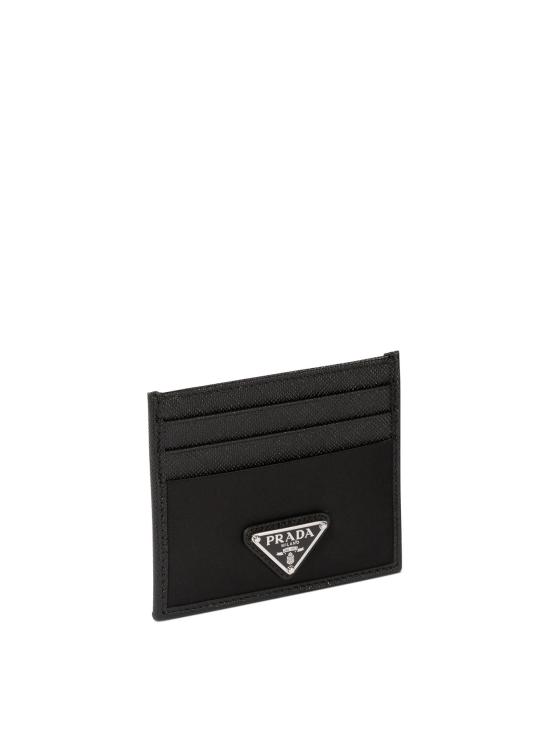 26FW 프라다 리나일론 사피아노 레더 카드 홀더 2MC0252DMHF0002 Black - PRADA