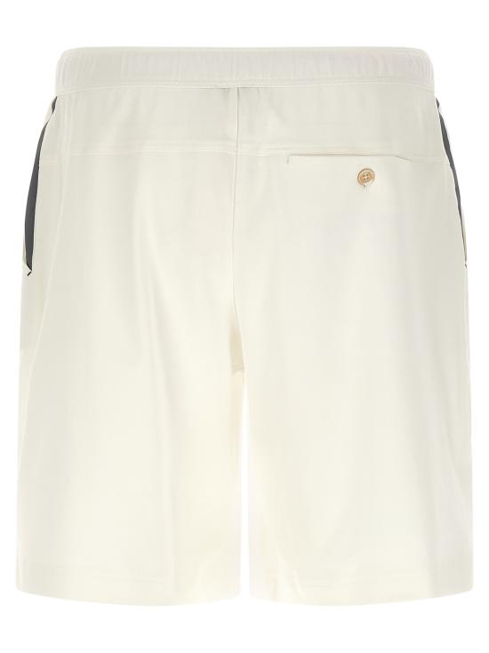 26SS 브루넬로 쿠치넬리 코튼 인터록 버뮤다 팬츠 ML8243390TCTA36 White - BRUNELLO CUCINELLI