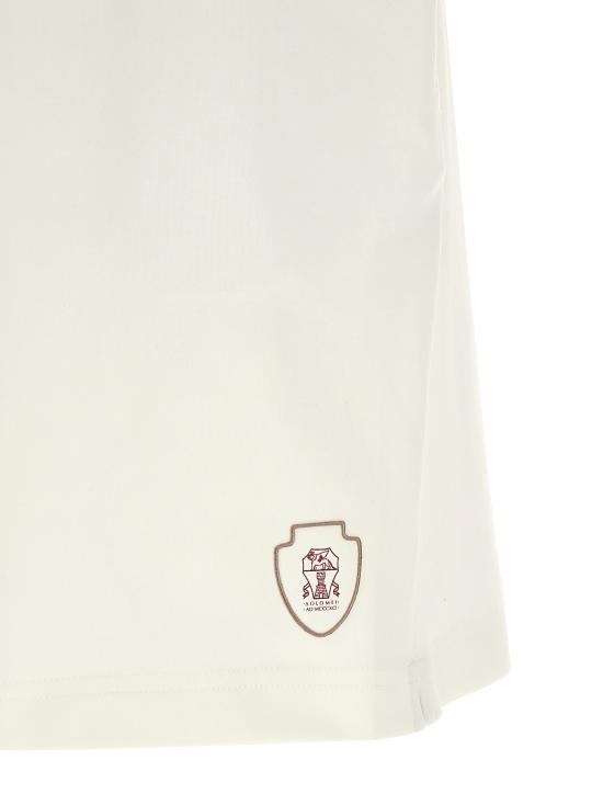 26SS 브루넬로 쿠치넬리 코튼 인터록 버뮤다 팬츠 ML8243390TCTA36 White - BRUNELLO CUCINELLI