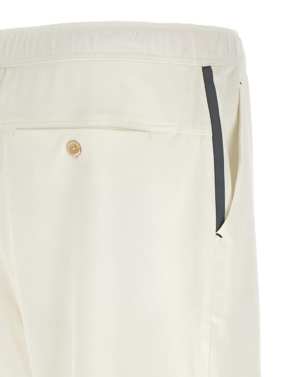 26SS 브루넬로 쿠치넬리 코튼 인터록 버뮤다 팬츠 ML8243390TCTA36 White - BRUNELLO CUCINELLI